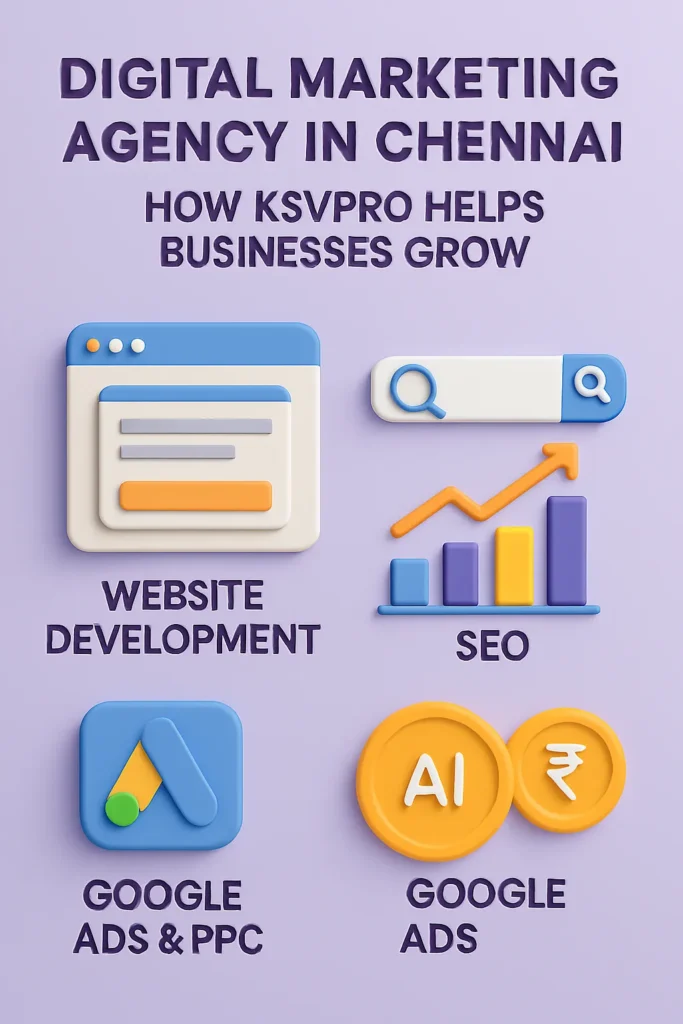 Digital Marketing Agency in Chennai – KSVPRO’s Guide to Growing Your Business Online
