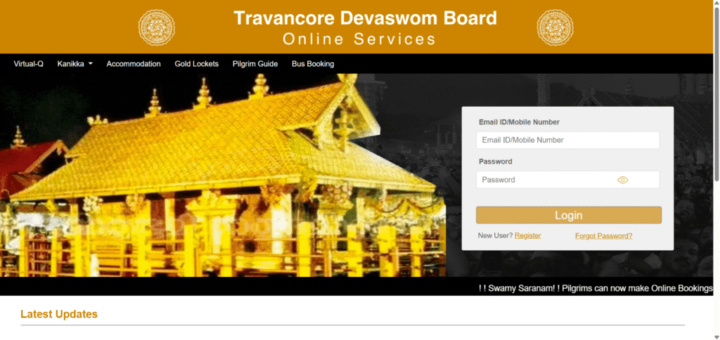 sabarimala online booking
